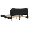 vidaXL Cadre de lit sans matelas Hvar noir 160x200 cm similicuir