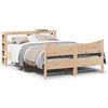 vidaXL Cadre de lit avec t&ecirc;te de lit 135x190 cm bois de pin massif