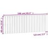 vidaXL T&ecirc;te de lit murale Noir 166x3x60 cm Bois massif de pin