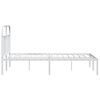 vidaXL Cadre de lit m&eacute;tal sans matelas et t&ecirc;te de lit blanc 180x200 cm