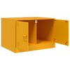 vidaXL Table basse Jaune moutarde 67x50x44 cm acier