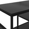 vidaXL Meuble TV Ch&ecirc;ne noir 100 x 35 x 45 cm Bois d'ing&eacute;nierie et fer