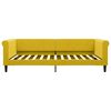 vidaXL Lit de jour avec lit gigogne jaune 100x200 cm velours