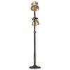 vidaXL Lampadaire avec 2 abat-jour Laiton E27 Fonte