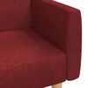 vidaXL Canap&eacute;-lit &agrave; 2 places avec repose-pied Rouge bordeaux Tissu