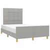 vidaXL Cadre de lit sans matelas gris clair 120x190 cm tissu