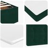 vidaXL Cadre de lit ottoman avec matelas vert foncé 120x200 cm velours