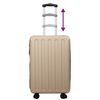 vidaXL Valise avec verrouillage Champagne 50 x 30 x 76 cm Plastic ABS