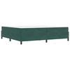 vidaXL Cadre de lit avec matelas Vert fonc&eacute; 200 x 200 cm tissu