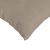 vidaXL Coussins de canap&eacute; 2 pcs Taupe 80 x 80 cm tissu