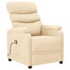 vidaXL Fauteuil de massage Cr&egrave;me Tissu