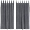 vidaXL Rideaux occultants 2 pc Gris clair 140 x 175 cm Velours