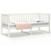 vidaXL Lit de jour sans matelas blanc 75x190 cm bois de pin massif