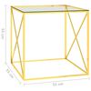 vidaXL Table basse Dor&eacute; 55x55x55 cm Acier inoxydable et verre