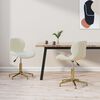 vidaXL Chaises pivotantes &agrave; manger lot de 2 cr&egrave;me velours
