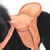 vidaXL Jouet en peluche Cheval Noir