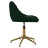 vidaXL Chaises pivotantes &agrave; manger lot de 2 vert fonc&eacute; velours
