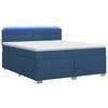 vidaXL Lit de box spring avec matelas et LED Bleu 140 x 190 cm Tissu