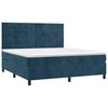 vidaXL Sommier &agrave; lattes de lit matelas et LED Bleu fonc&eacute; 180x200 cm