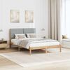vidaXL Cadre de lit avec t&ecirc;te de lit Marron 135 x 190 cm Pin massif