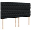 vidaXL Sommier &agrave; lattes de lit et matelas Noir 200x200 cm Velours