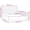 vidaXL Sommier &agrave; lattes de lit avec matelas Taupe 180x200 cm Tissu