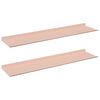vidaXL &Eacute;tag&egrave;re flottante 2 pc Rose 80 x 18 x 2,5 cm Acier