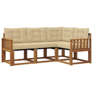 vidaXL Ensemble de canap&eacute;s d'ext&eacute;rieur 4 pc Naturel et Beige