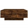 vidaXL Table basse ch&ecirc;ne fum&eacute; 80x80x31 cm bois d'ing&eacute;nierie