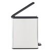 Curver Poubelle &agrave; p&eacute;dale mince Deco 25 L Argent&eacute;