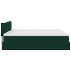 VidaXL Cadre de lit ottoman avec matelas vert foncé 180x200 cm velours