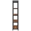 vidaXL &Eacute;tag&egrave;re Ch&ecirc;ne fum&eacute; 80 x 30 x 155 cm Bois d'ing&eacute;nierie