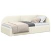 vidaXL Cadre de lit d'angle Cr&egrave;me 100 cm x 200 cm Velours