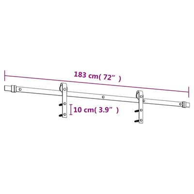 vidaXL Porte coulissante et kit de quincaillerie 80x210 cm pin massif