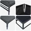 vidaXL Ensemble de canap&eacute; de jardin avec coussin 10 pcs Noir Acier