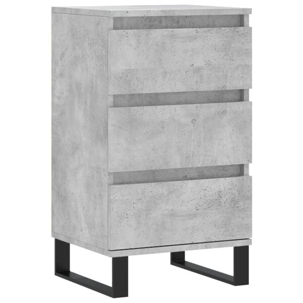 vidaXL Buffet gris b&eacute;ton 40x35x70 cm bois d'ing&eacute;nierie