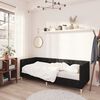 vidaXL Lit avec USB Noir Tissu 90x200 cm