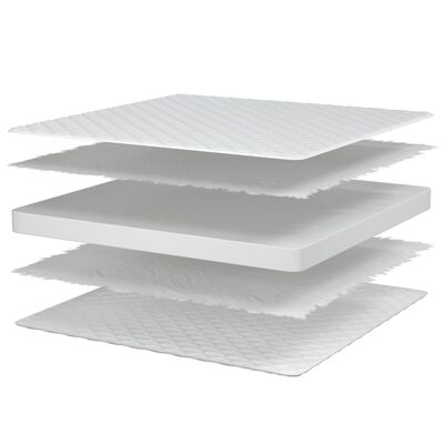 vidaXL Matelas en mousse à mémoire de forme blanc 200x200x17 cm