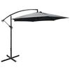 HI Parasol de jardin en porte-&agrave;-faux diam&egrave;tre 3 m anthracite