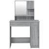 vidaXL Coiffeuse avec miroir Sonoma gris 86,5x35x136 cm