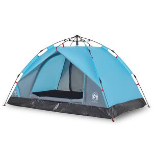 vidaXL Tente de camping &agrave; d&ocirc;me 2 personnes bleu lib&eacute;ration rapide
