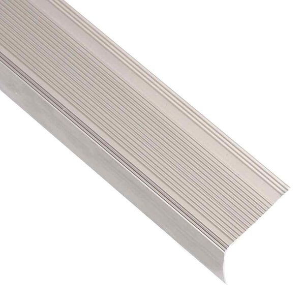 vidaXL Nez de marche forme en L 15 pcs aluminium 90 cm champagne