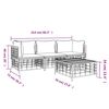vidaXL Salon de jardin 4 pcs avec coussins anthracite r&eacute;sine tress&eacute;e