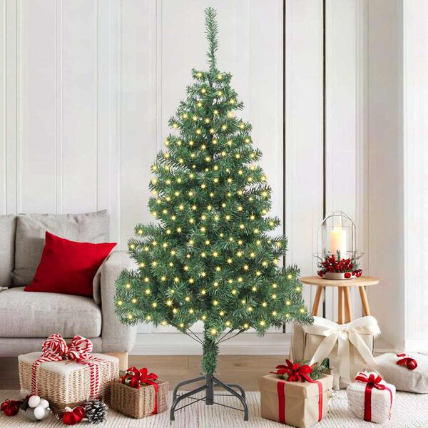vidaXL Sapin de No&euml;l avec 300 LED avec support Vert 180 cm PVC
