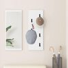 vidaXL Porte-manteau mural Blanc 30 x 1,5 x 80 cm Bois d'ing&eacute;nierie