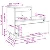 vidaXL Cabinet de chevet Cire marron 60 x 34 x 51 cm Bois d'ing&eacute;nierie