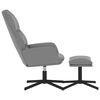 vidaXL Chaise de relaxation avec tabouret Gris Similicuir