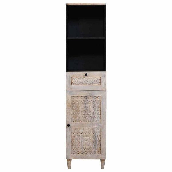 vidaXL Cabinet de salle de bain avec tiroir Blanc 38 x 33 x 160 cm