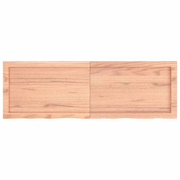 vidaXL Dessus de table marron clair bois ch&ecirc;ne massif trait&eacute;