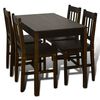 vidaXL Table de salle &agrave; manger avec 4 chaises Marron